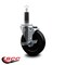 Service Caster 5'' Hard Rubber Swivel 1'' Expanding Stem Caster with Brake SCC-EX20S514-HRS-TLB-1 - alternate 2